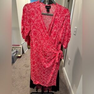 Lane Bryant Pink and White Polka Dot Dress